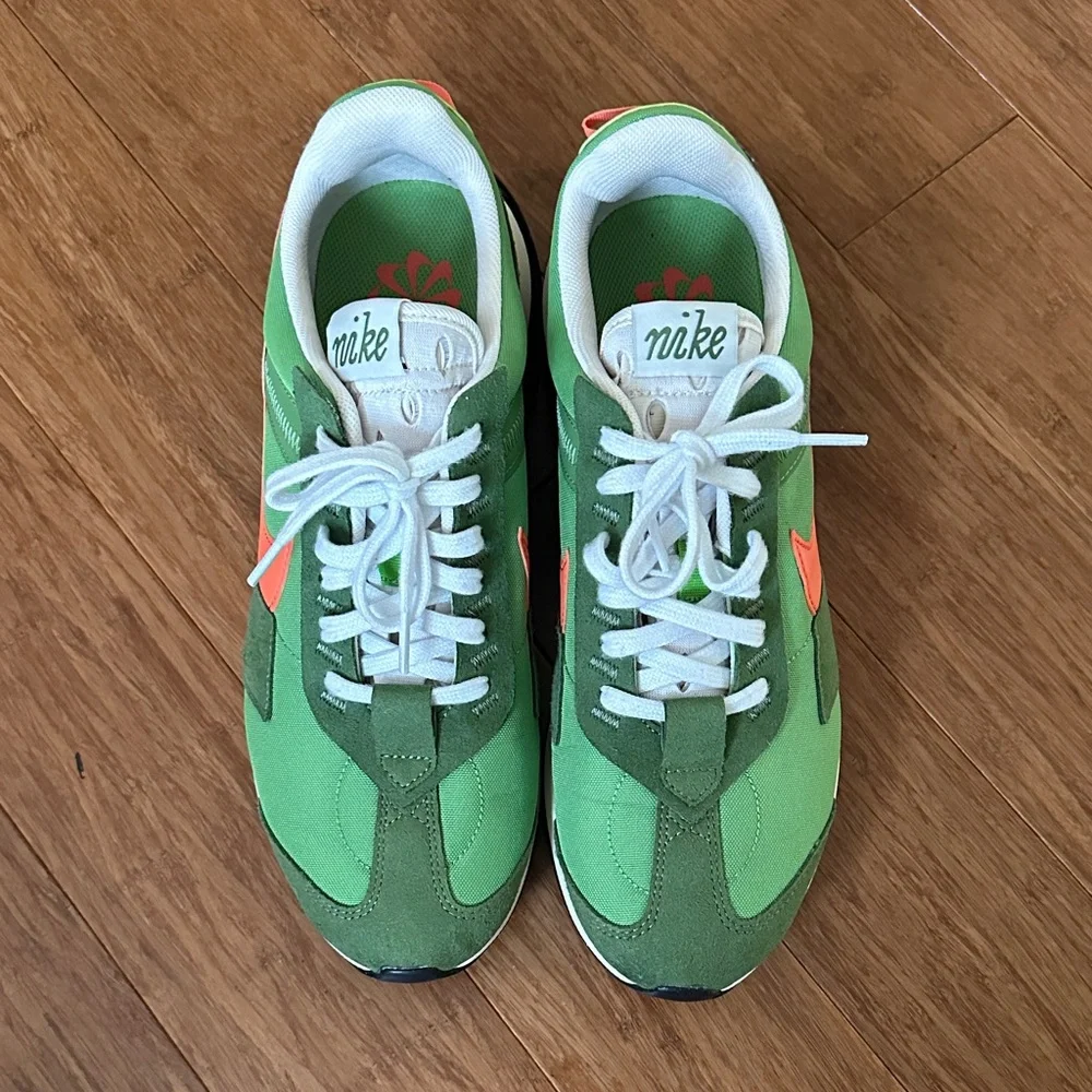 Nike Green and Orange Retro Running Sneakers
